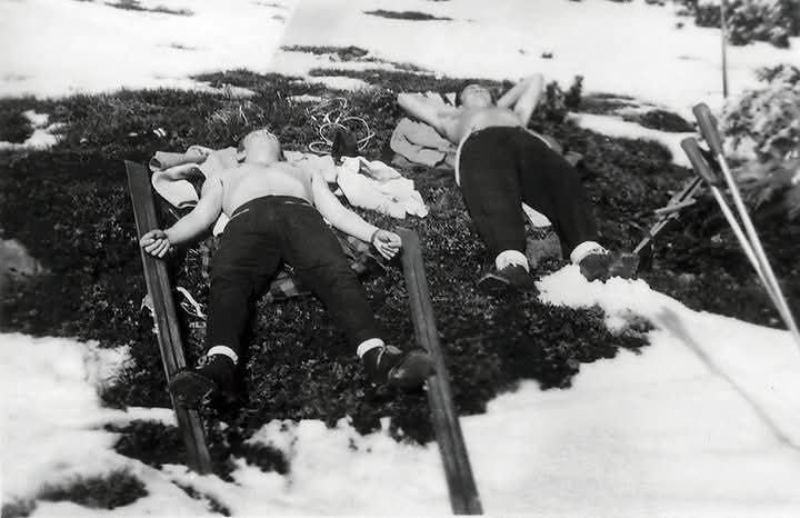 jarní pohoda po lyžování u chaty Říp